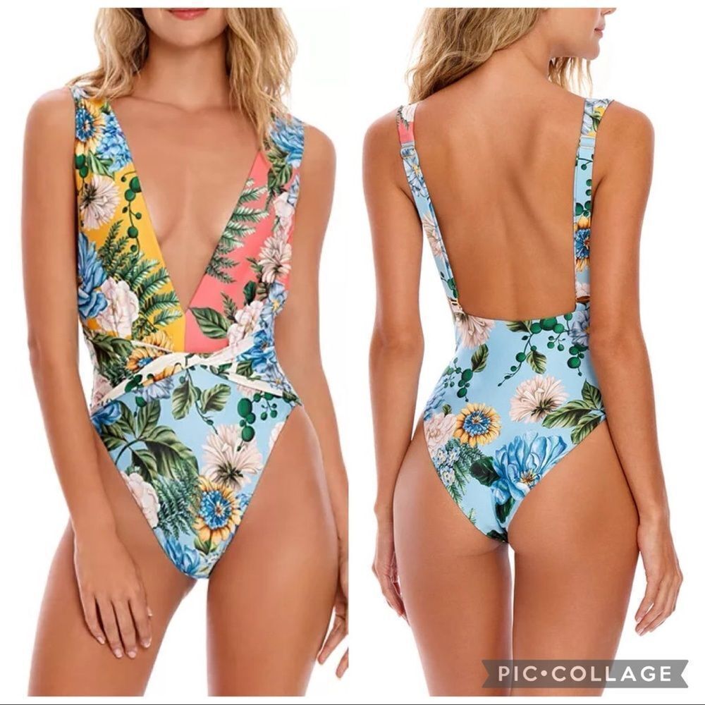 Agua Bendita Pacifico Ellis Aine Floral One-Piece Swimsuit
